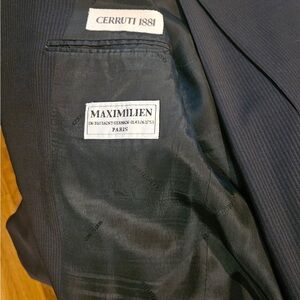 Men's Elegant Dark Blue Custom Suit from Paris